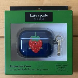 NWT Kate Spade AirPod Pro Protective Strawberry Case (1st and 2nd generation)